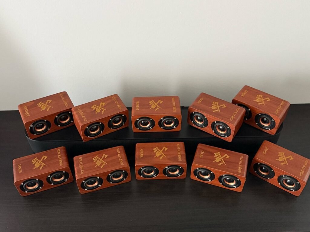 Unique Groomsmen Gifts: Custom Engraved Bluetooth Speakers
